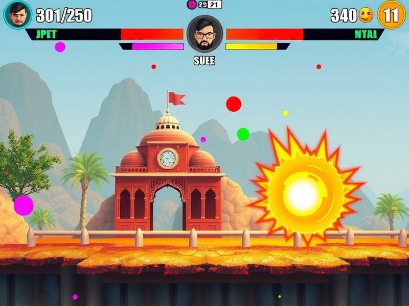 Holi Power Punch colorful gameplay screenshot
